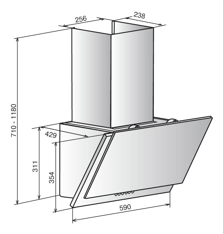 Купить Наклонная вытяжка ELIKOR Рубин S4 60П-700-Э4Д перламутр/белый — Фото 2
