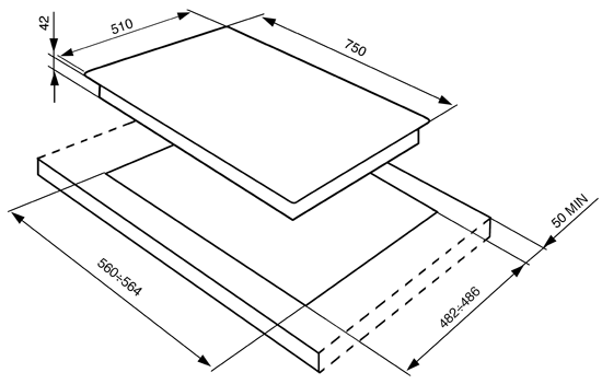 Купить Газовая варочная панель SMEG P755SN1 — Фото 2