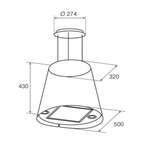 Купить Островная вытяжка JET AIR GISELA BK/F/50 — Фото 3
