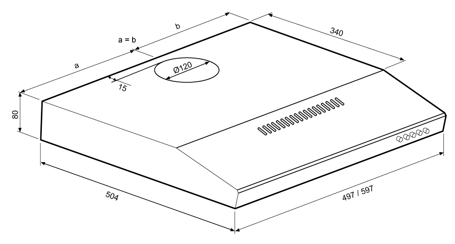 Купить Плоская вытяжка KRONA JESSICA slim 600 white push button — Фото 3