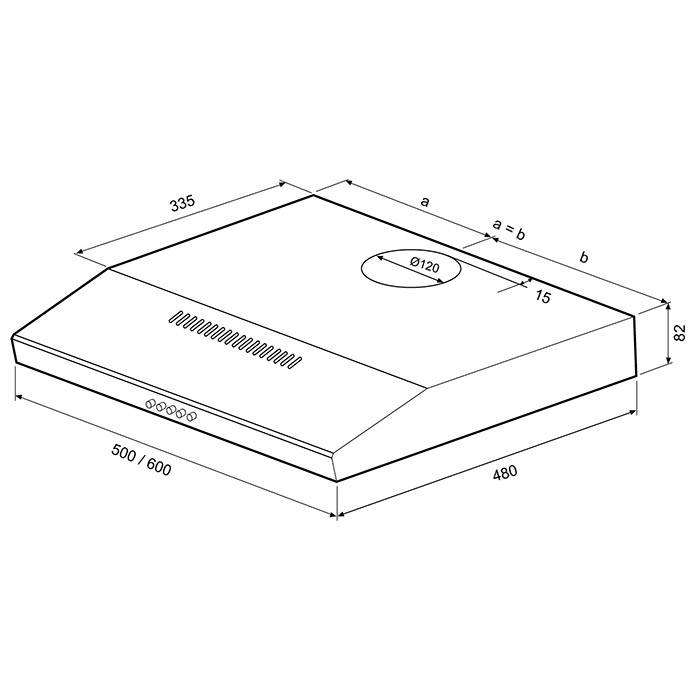 Купить Плоская вытяжка SHINDO ITEA 60 B — Фото 2