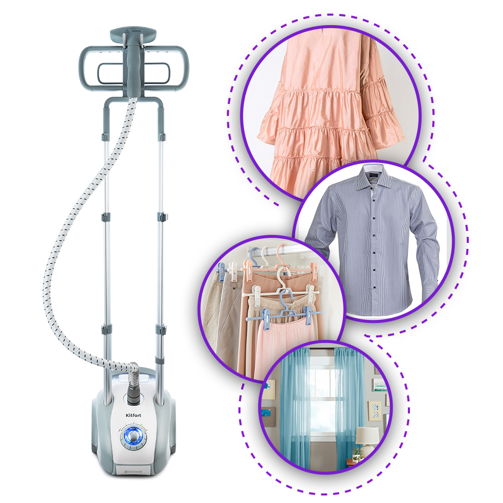 Купить Отпариватель Kitfort KT-945 серый/белый — Фото 4