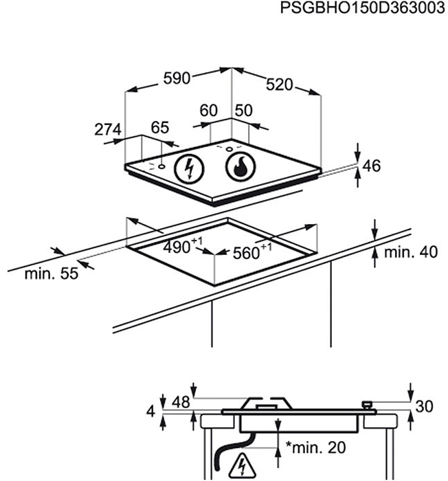 Купить Газовая варочная панель Electrolux EGV 96343 YK — Фото 2