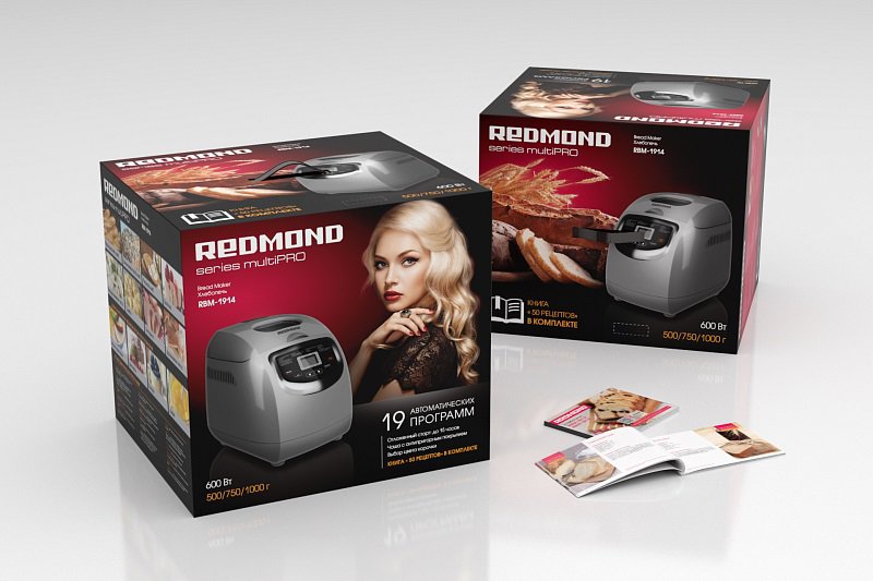 Купить Хлебопечь Redmond RBM-M1914, серебристый — Фото 2