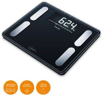 Напольные весы BEURER BF410 Signature Line черные																		 — описание, фото, цены в интернет-магазине PT Stores