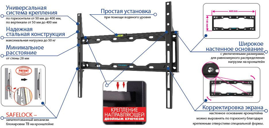 Купить Кронштейн Kromax ELEMENT-3 черный — Фото 4