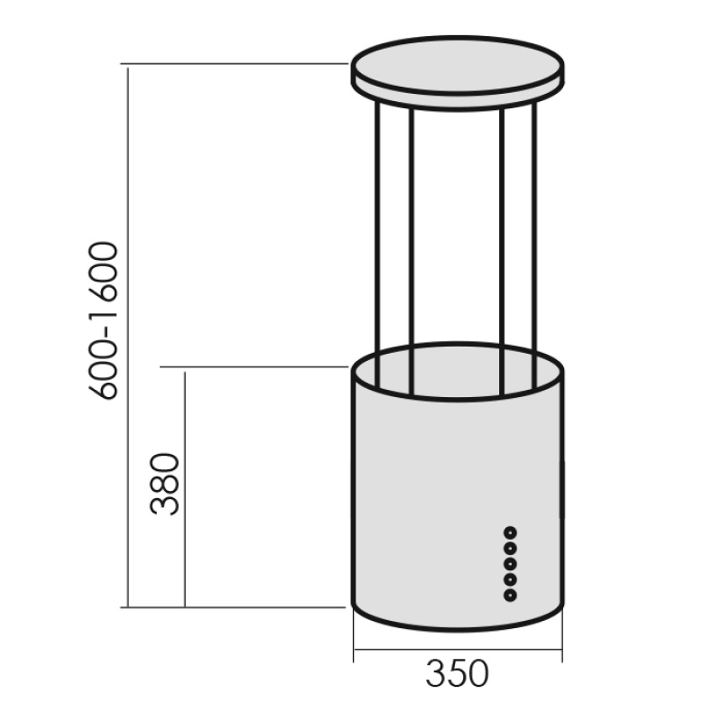 Купить Островная вытяжка MBS PETUNIA 135 ISLAND WHITE — Фото 7