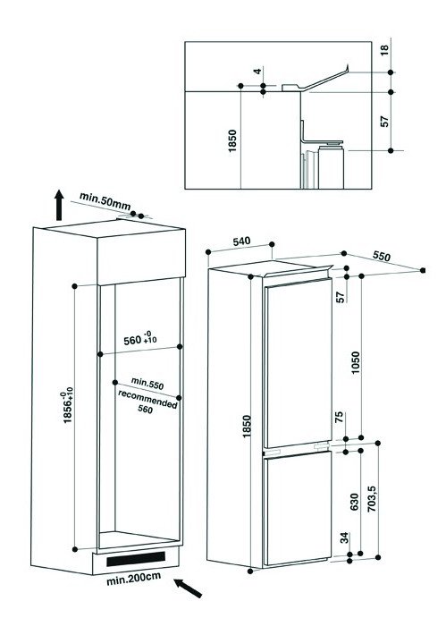 Купить Встраиваемый холодильник HOTPOINT-ARISTON BCB 7525 E C AA O3 (RU) — Фото 2