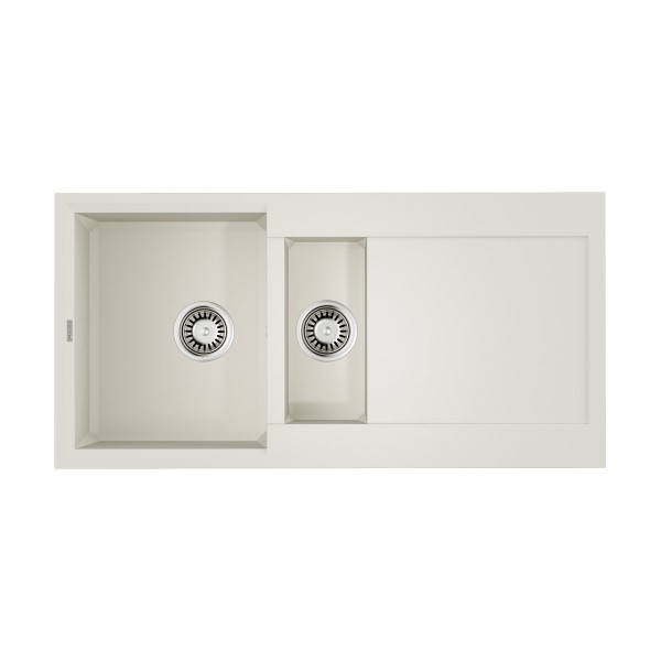 Мойка OMOIKIRI Sakaime 100-2-WH Tetogranit/белый																		 — описание, фото, цены в интернет-магазине PT Stores