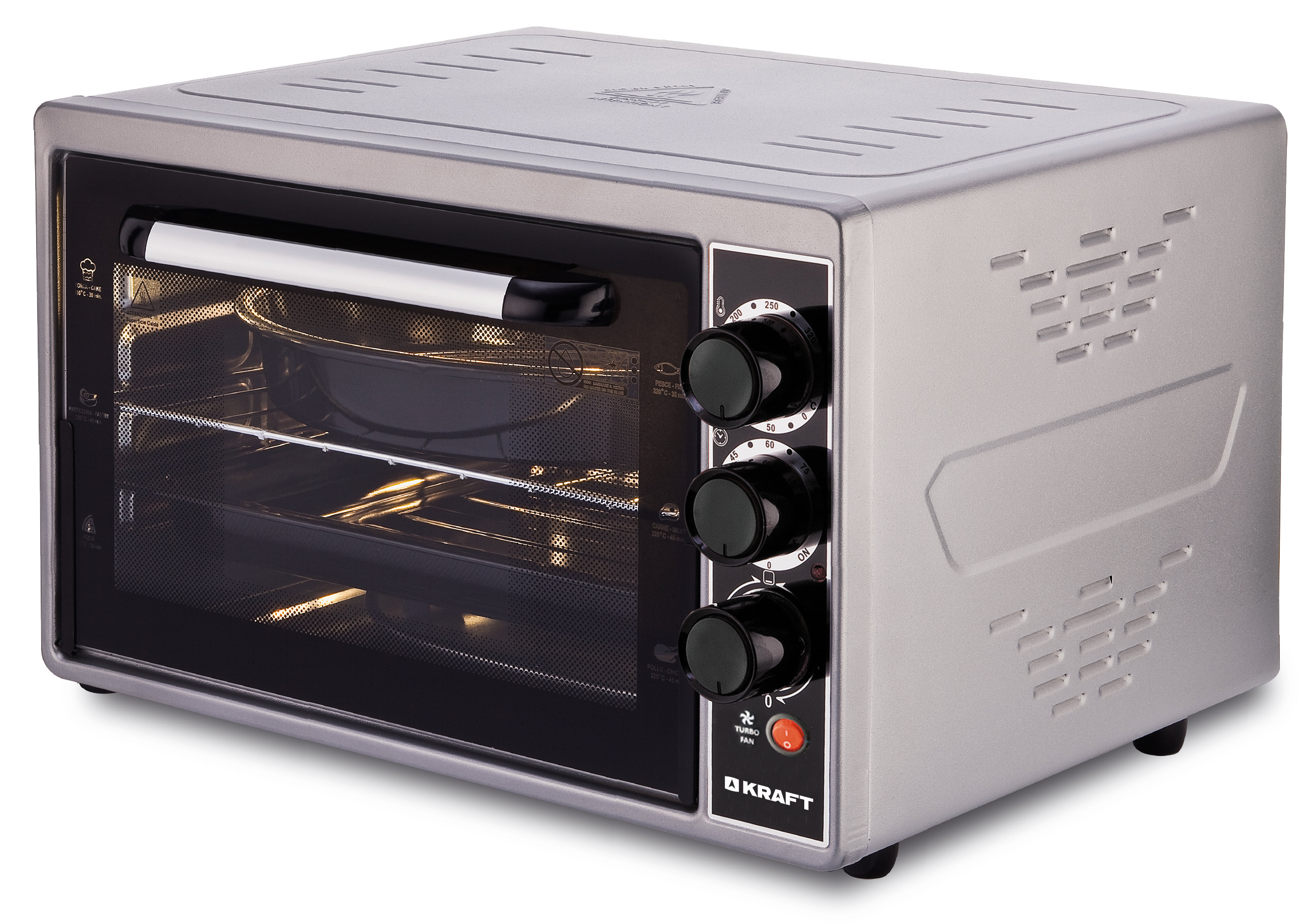 Мини-печь KRAFT KF-MO 3803 KGR																		 — описание, фото, цены в интернет-магазине PT Stores