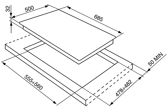Купить Газовая варочная панель SMEG SR975BGH — Фото 2