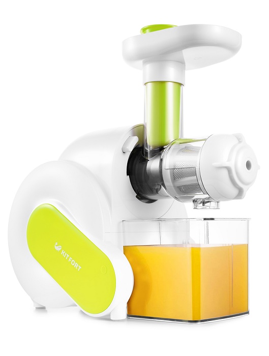 Соковыжималка Kitfort KT-1110-1, белый/зеленый																		 — описание, фото, цены в интернет-магазине PT Stores