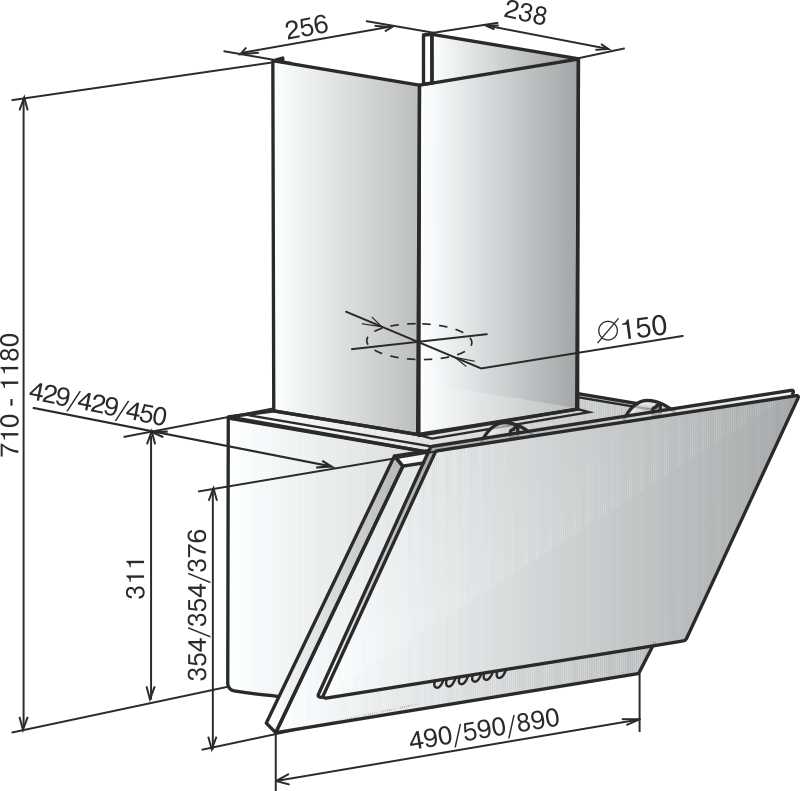 Купить Наклонная вытяжка ELIKOR Рубин S4 90П-700-Э4Д перламутр/белый — Фото 2