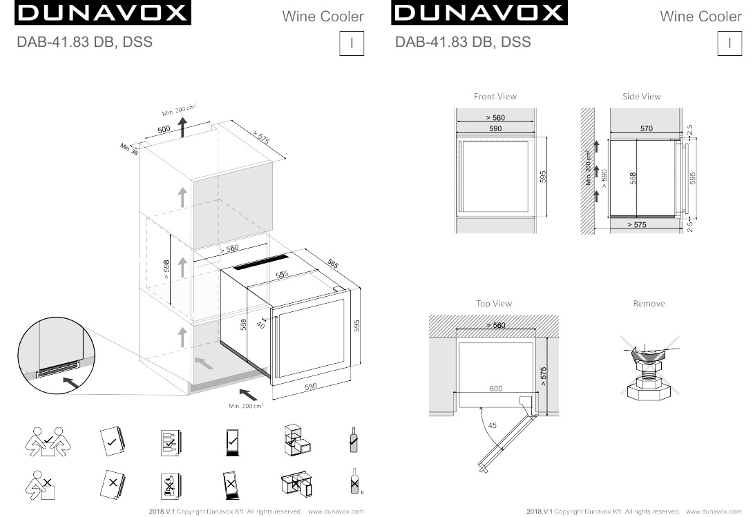 Купить Встраиваемый винный шкаф DUNAVOX DAB-41.83DB — Фото 2
