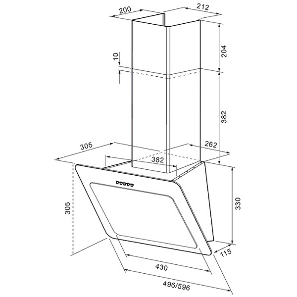 Купить Наклонная вытяжка KRONA LIVA 500 white PB — Фото 2