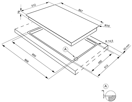 Купить Газовая варочная панель SMEG PGF95F-4 — Фото 2