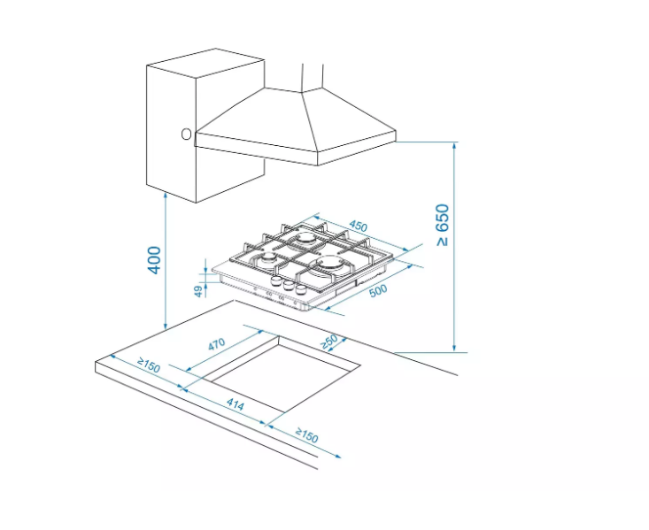 Купить Газовая варочная панель CANDY CHXG53CNB — Фото 4