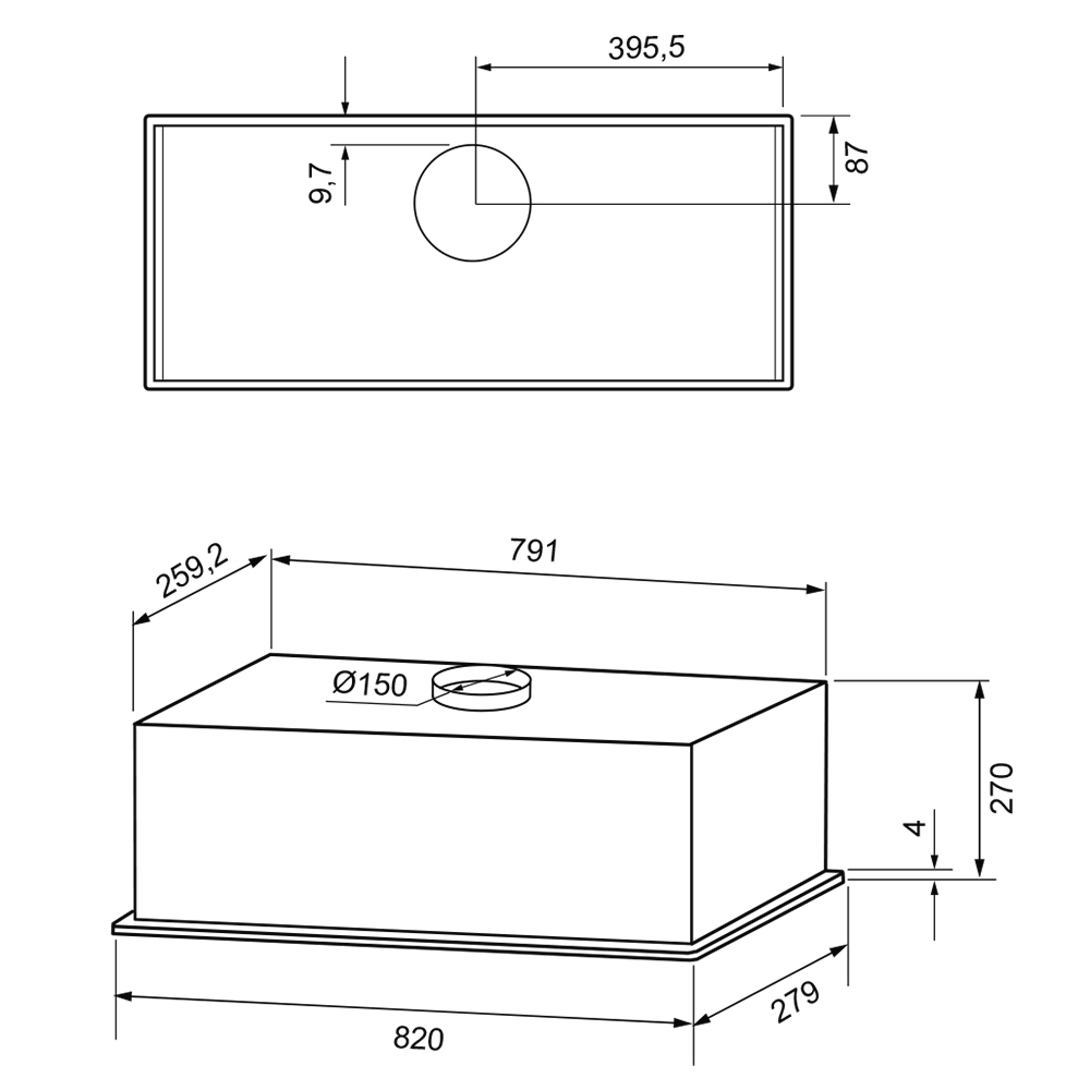 Купить Вытяжка встраиваемая KRONA ARVEN 900 WHITE S — Фото 12