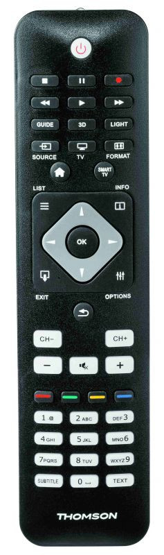 Пульт THOMSON Универсальный пульт H-132501 Philips TVs черный																		 — описание, фото, цены в интернет-магазине PT Stores