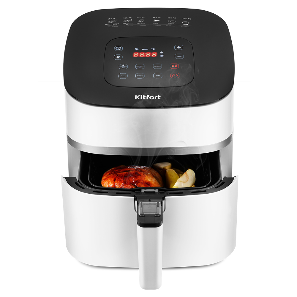 Аэрогриль Kitfort KT-2217 бел/черн																		 — описание, фото, цены в интернет-магазине PT Stores