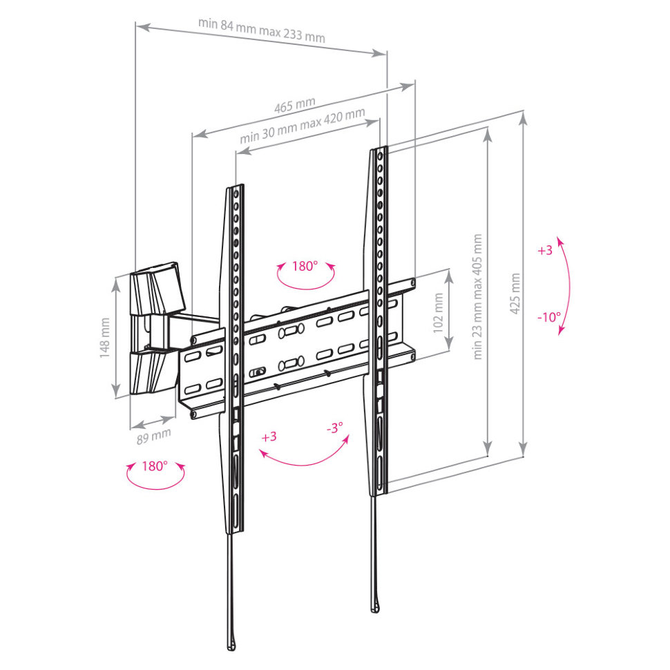 Купить Кронштейн ARM MEDIA LCD-413 черный 26"-55" — Фото 2