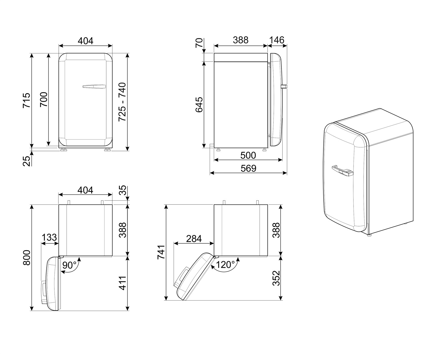Купить Холодильник Smeg FAB5LSV5 — Фото 2