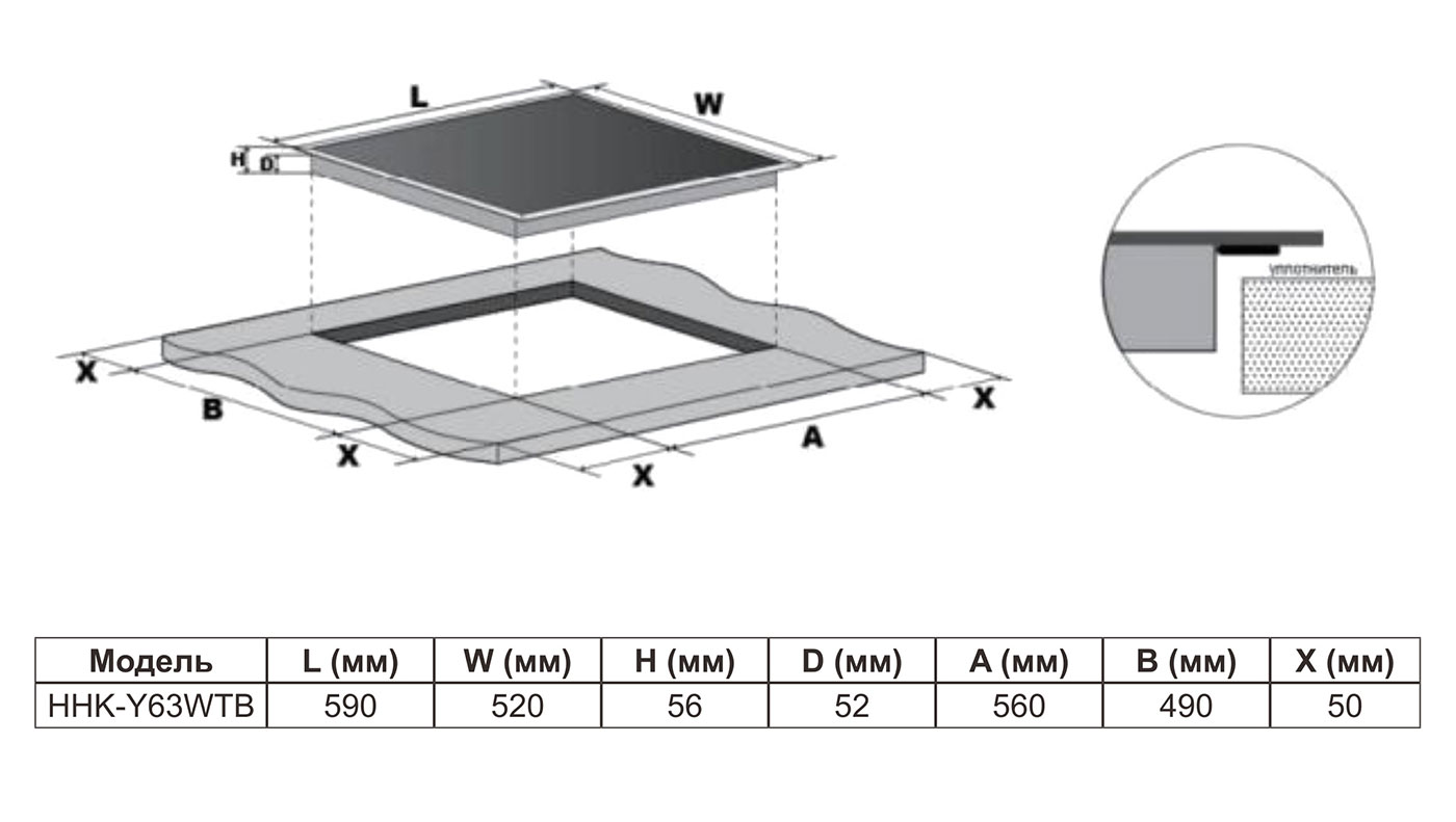 Купить Электрическая варочная панель Haier HHK-Y63WTB — Фото 3