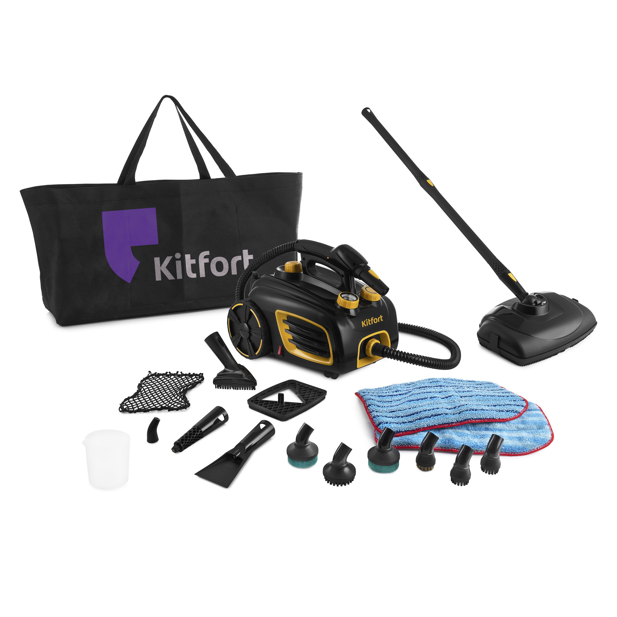 Купить Отпариватели и пароочистители Kitfort КТ-932 черный/оранжевый — Фото 5