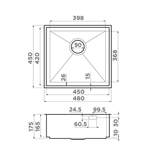 Купить Мойка OMOIKIRI Kasen 48-26-IN нерж.сталь/нержавеющая сталь — Фото 2