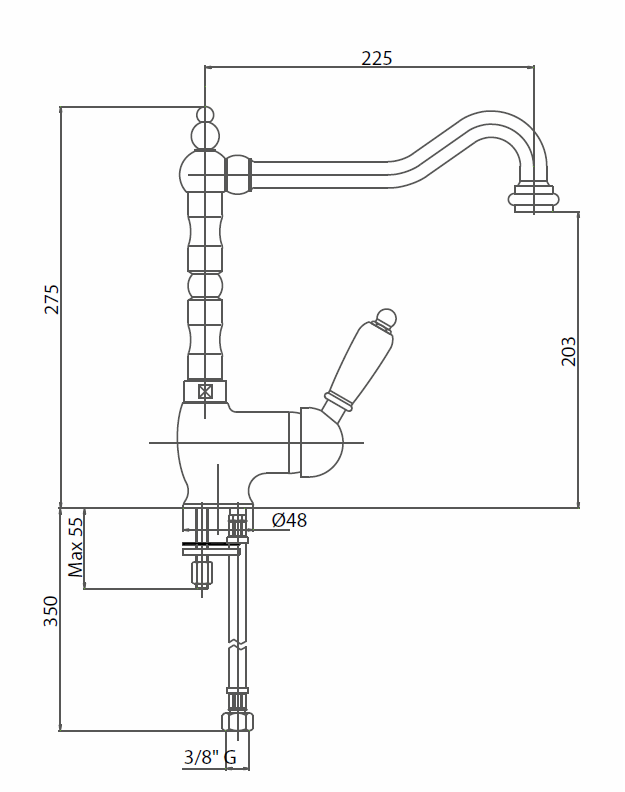 Купить Смеситель CEZARES ELITE-LLM2-02-M Смеситель кухонный — Фото 5