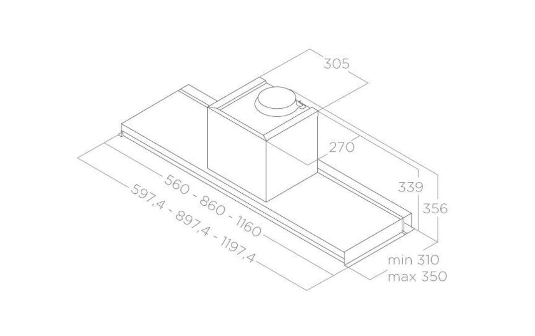Купить Вытяжка встраиваемая ELICA LEVER IX/A/56 — Фото 2