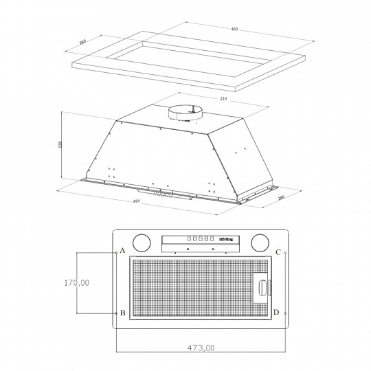 Купить Вытяжка встраиваемая KORTING KHI 6631 RB — Фото 4