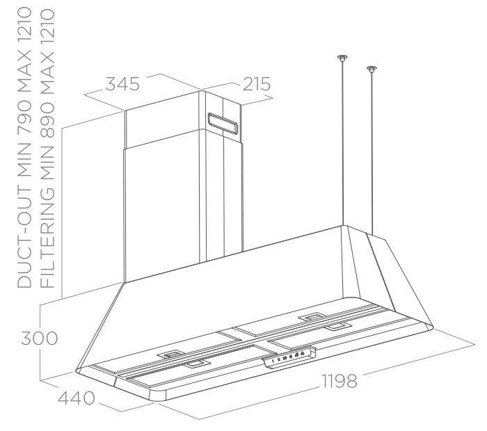 Купить Островная вытяжка ELICA IKONA MAXXI PURE BL MAT/F/120 — Фото 3