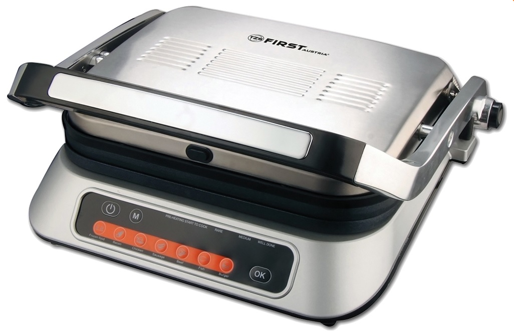 Электрический гриль FIRST FA-5344-3 Steel																		 — описание, фото, цены в интернет-магазине PT Stores