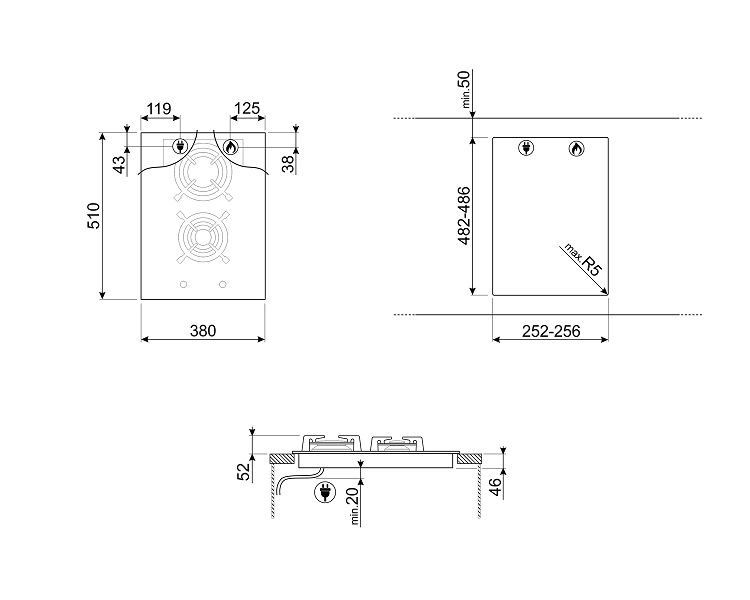 Купить Газовая варочная панель SMEG PV632CNX — Фото 2
