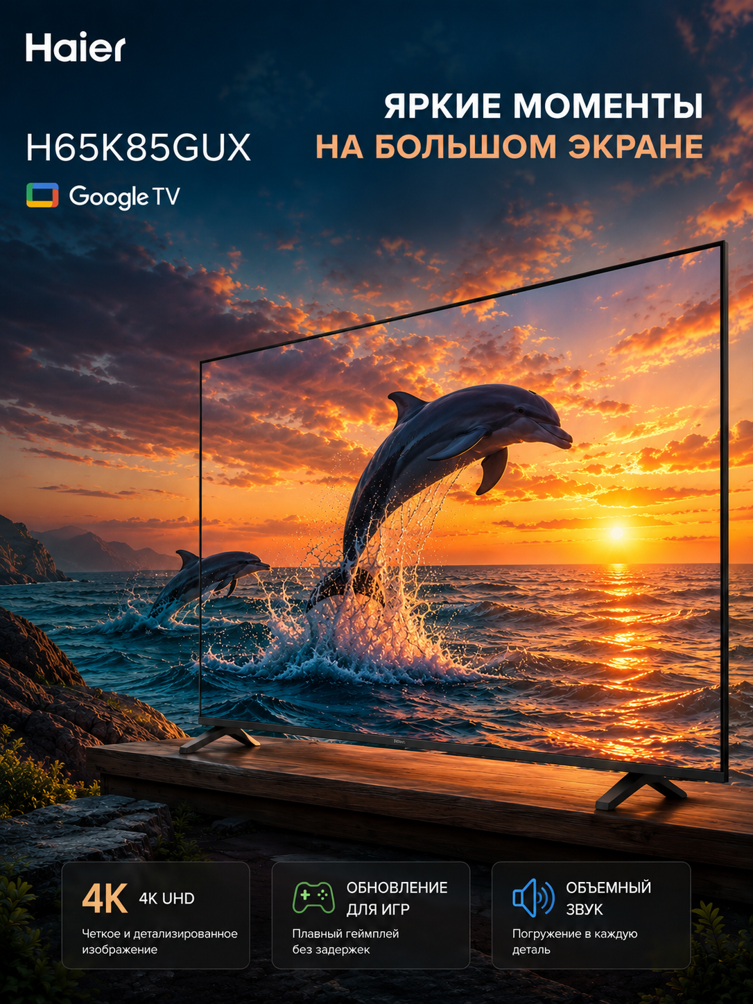 Телевизор Haier H65K85GUX																		 — описание, фото, цены в интернет-магазине PT Stores