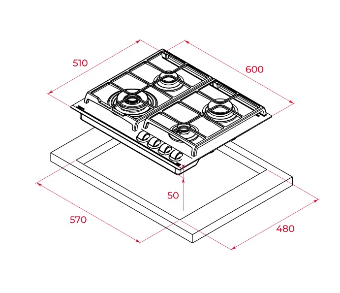 Купить Газовая варочная панель TEKA GZC 64321 XBN WHITE — Фото 9