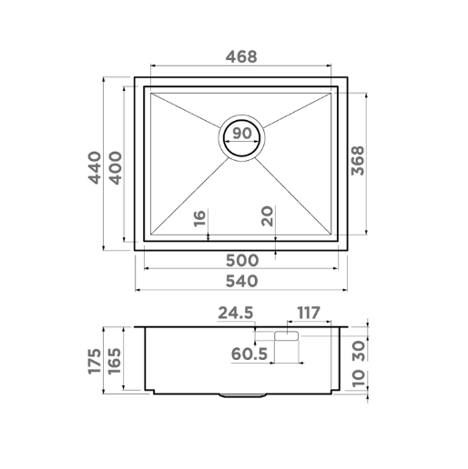 Купить Мойка OMOIKIRI Kasen 54-16-IN нерж.сталь/нержавеющая сталь — Фото 2