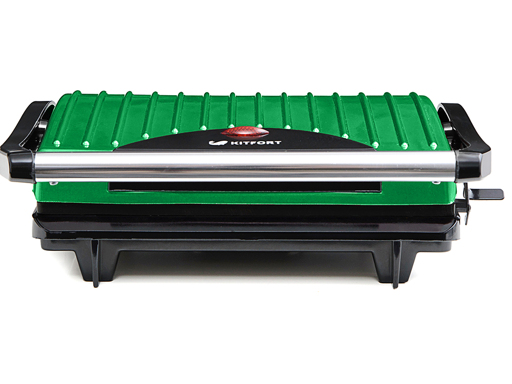 Купить  Kitfort KT-1609-3 Panini Maker, зеленый/черный — Фото 2