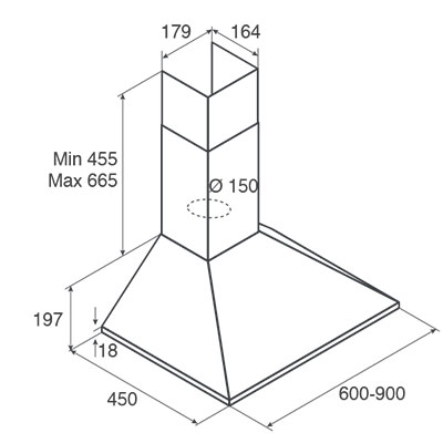 Купить Купольная вытяжка JET AIR GAIA AN/A/60 — Фото 2