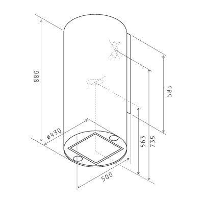 Купить Купольная вытяжка JET AIR PIPE IX/A/43 — Фото 3