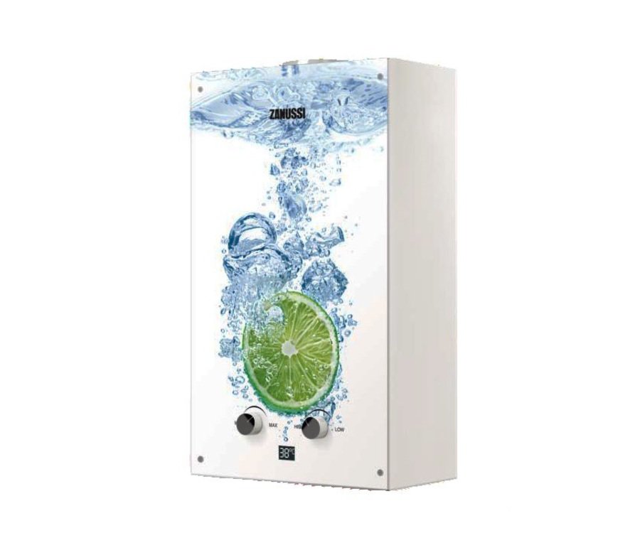 Водонагреватель газовый Zanussi GWH 10 Fonte Glass Lime																		 — описание, фото, цены в интернет-магазине PT Stores