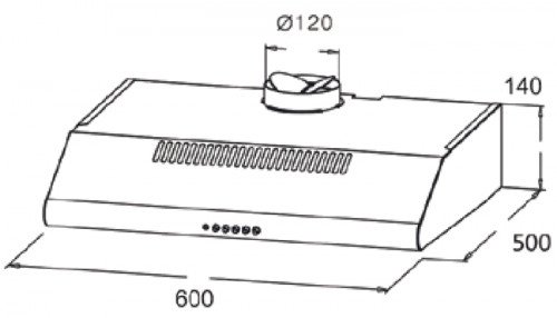Купить Плоская вытяжка Midea MH60T349B — Фото 2