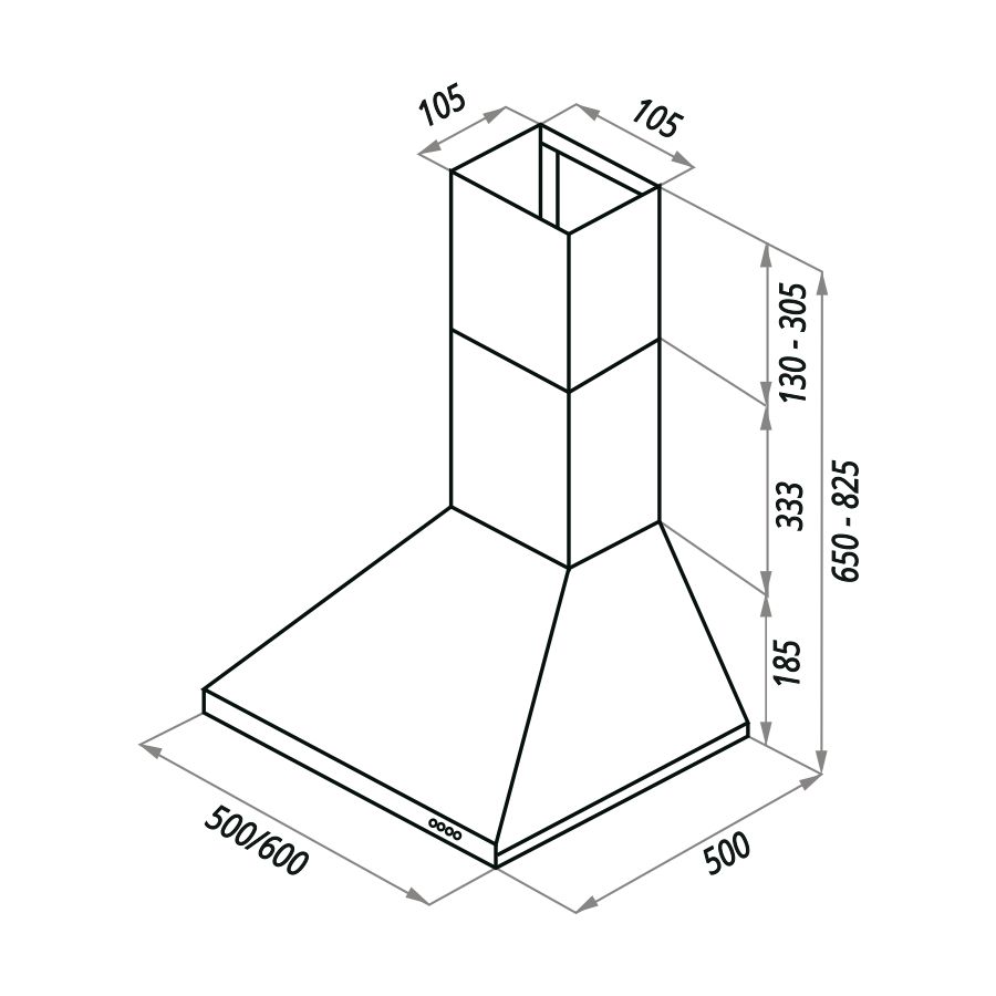 Купить Купольная вытяжка MAUNFELD AIRE 50 БЕЛЫЙ — Фото 2