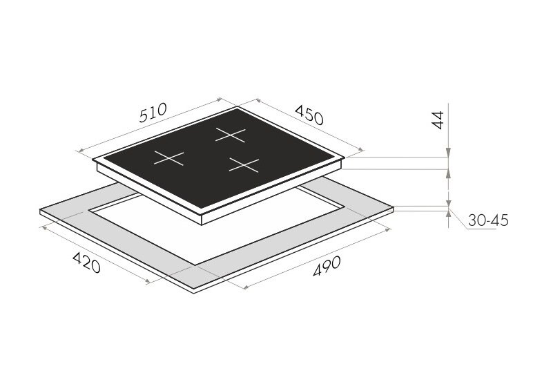 Купить Электрическая варочная панель MAUNFELD EVCE.453.D-BK — Фото 2