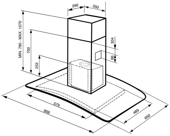 Купить Островная вытяжка SMEG KIV90XE — Фото 3