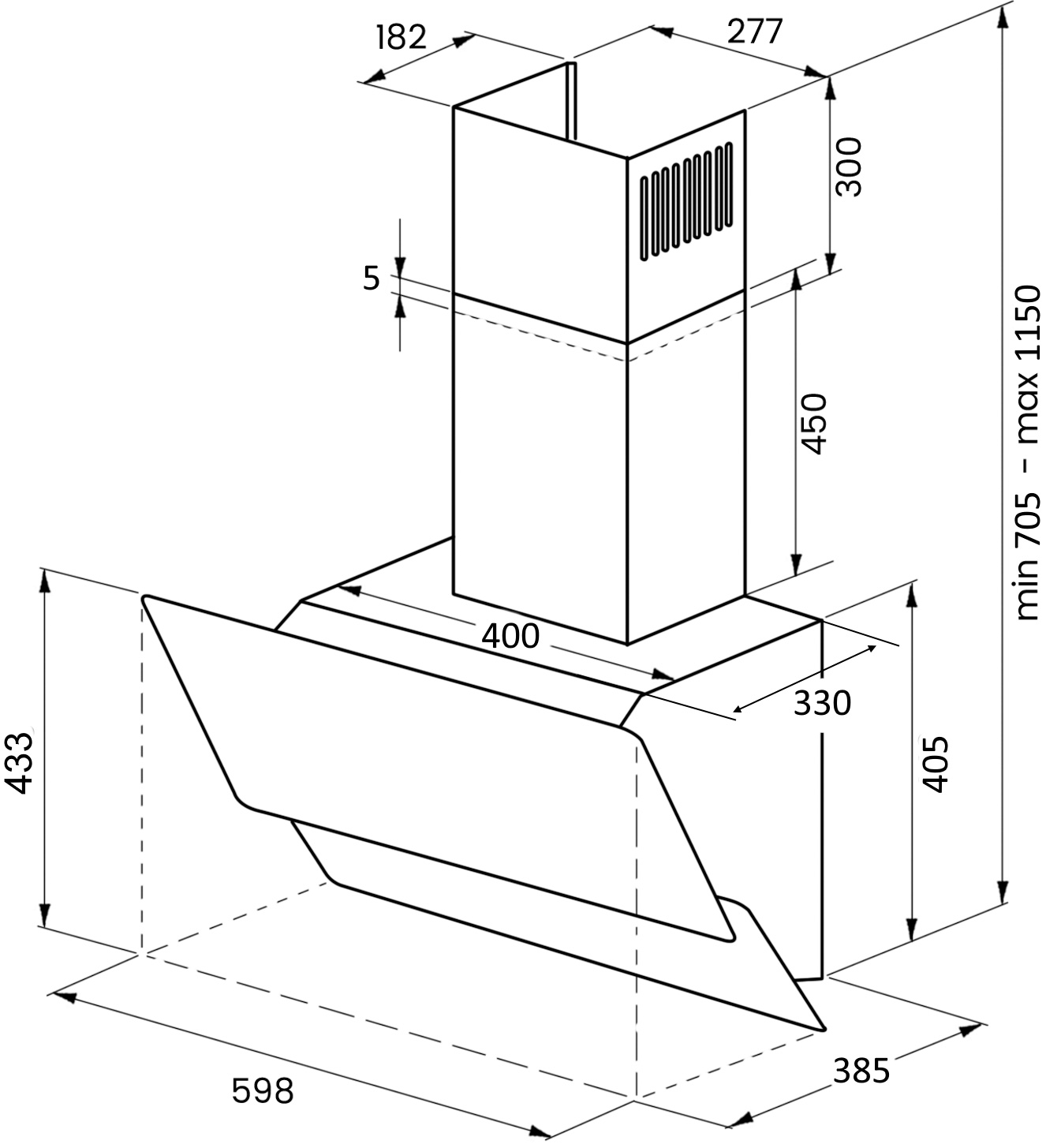 Купить Наклонная вытяжка KUPPERSBERG F 600 B — Фото 2