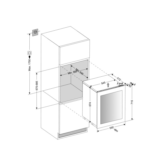 Купить Встраиваемый винный шкаф DUNAVOX DAVG-32.80DSS.TO — Фото 2