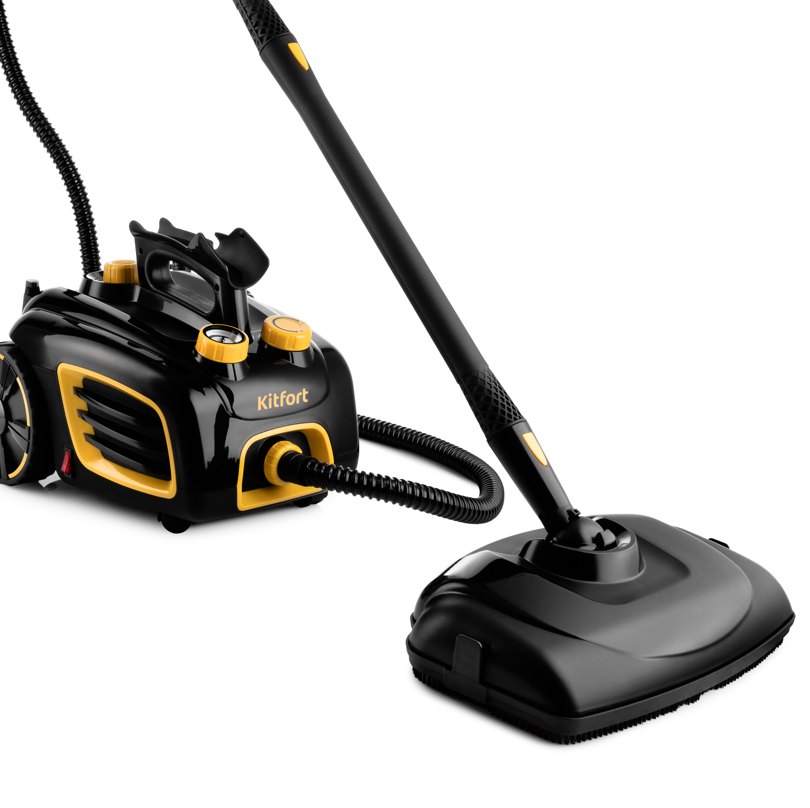 Купить Отпариватели и пароочистители Kitfort КТ-932 черный/оранжевый — Фото 2