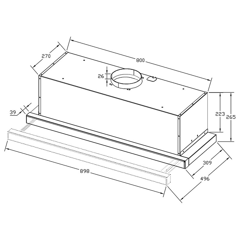 Купить Вытяжка встраиваемая KORTING KHP 9815 GB — Фото 2
